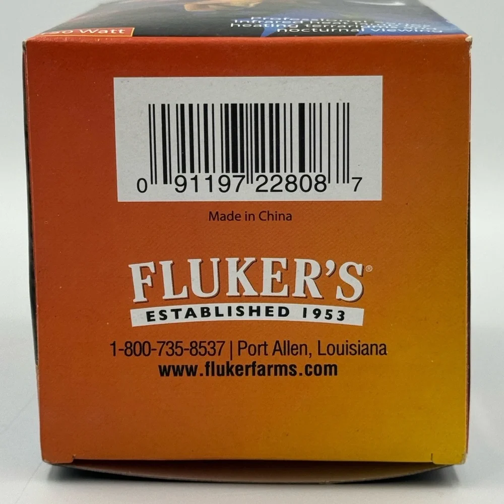 Fluker's Reptile Night Time Red Basking Spotlight, Infrared Heat Lamp 150 Watt